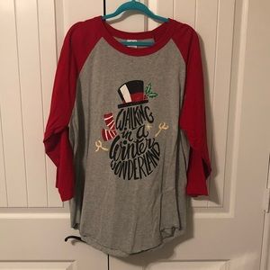 3/4 sleeve Christmas shirt